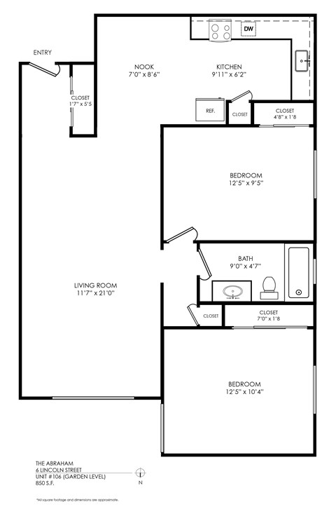 A black and white image of a floor plan for a home.